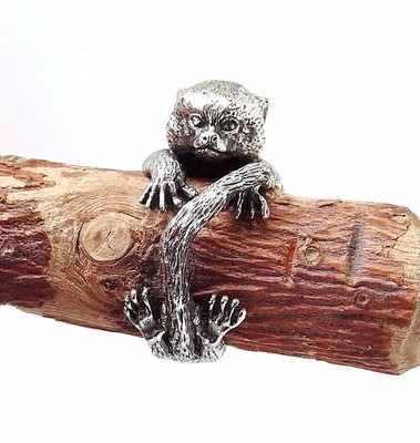 Monkey Ring, Marmoset Ring, Silver Ring, Monkey Jewelry, Size 6, Size 7