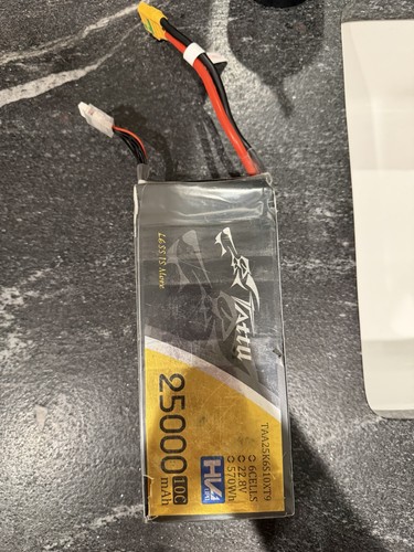 TATTU 22.8V 10C 6S 25000mAh LiPo Battery With XT90-S Plug For UAV