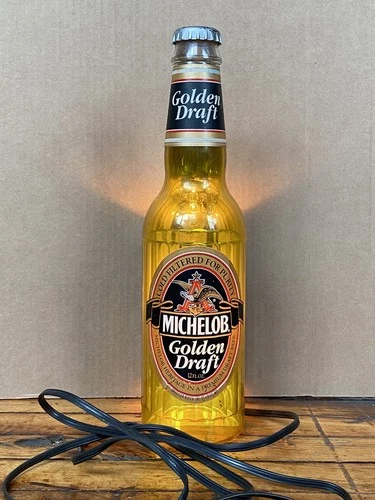 Vintage 90's MGD 16" Beer Bottle Light Sign Michelob Golden Draft Tested Works