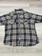 Vintage Wrancher by Wrangler Paint Splatter Flannel Pearl Snap Western Shirt XL