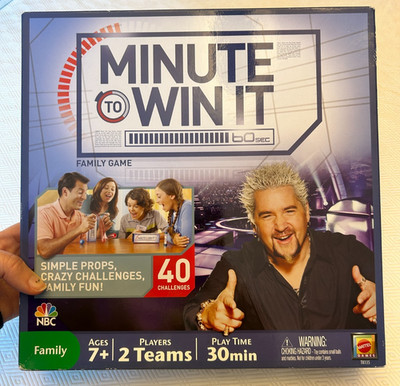 Minute To Win It Family Party Game NBC Guy Fieri Mattel - Sealed New In Box
