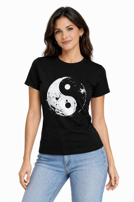 Women's Yin Yang Graphic T-Shirt Aesthetic Casual Trendy Gift Tee
