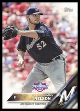 2016 Topps Opening Day #OD-23 Jimmy Nelson Milwaukee Brewers Baseball Card