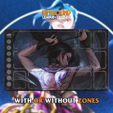 RIFTBOUND LOL TCG Spielmatte 24x14"(60*35cm) | AKALI Tatoo - gen&auml;hte Kanten