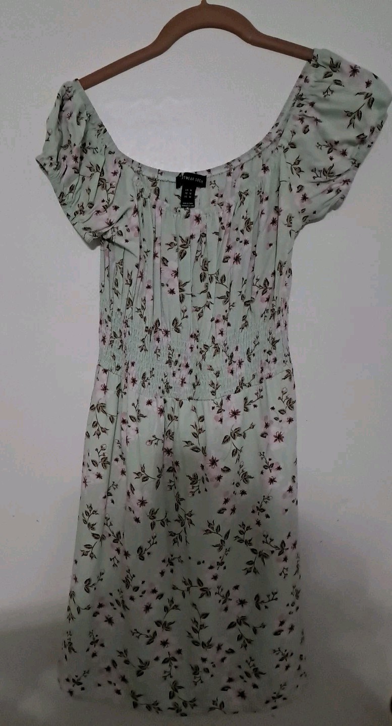 Floral Sundress Womens Size Small Teal Blue By Streetwear Society Flower S-image