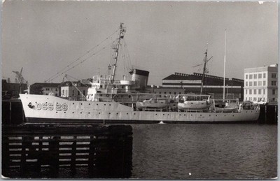 Vintage U.S Navy Ship RPPC Real Photo Postcard - USC&GS EXPLORER (OSS 28) Unused