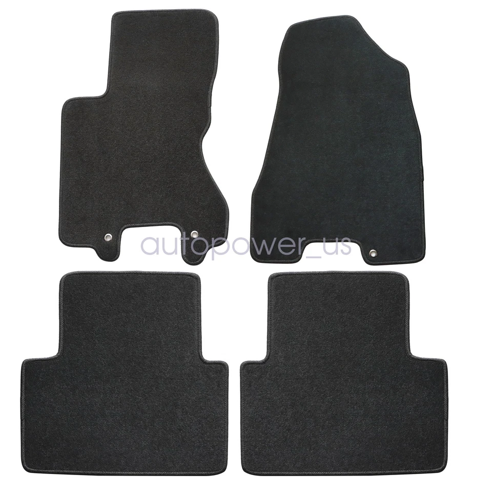 Alfombrillas de repuesto delanteras y traseras de terciopelo negras para Nissan Rogue 2008-2013 Foto 4 de 4