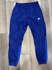 Nike Vintage Windrunner Nylon Soccer Pants Trackies Glanz Two Tone Blue Medium