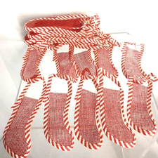 32 Vtg Christmas Tree Ornaments Plastic Mesh Mini Stockings (These do not open)