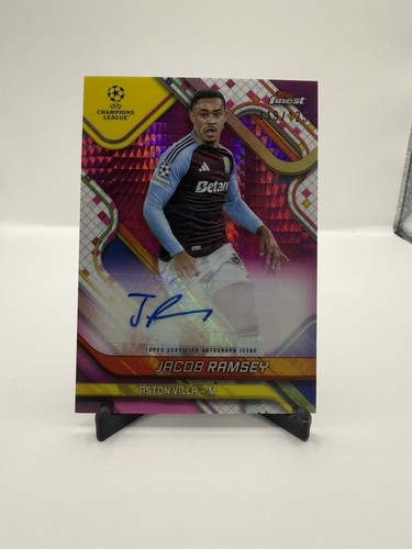 2024-25 Topps Finest UEFA - Auto Jacob Ramsey Pink /125 #BA-RA (AU)