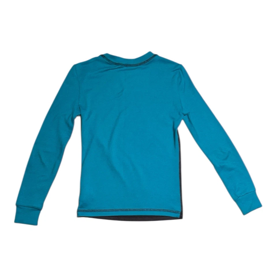 Camisa Cuddl Duds Level Up Manga Larga Juvenil 3 Videojuego Gráfico Verde azulado Negro Foto 2 de 4