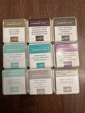 Stampin Up Stampin Spot Ink Pads Lot 9 Mixed Colors New Sealed Craft Ink