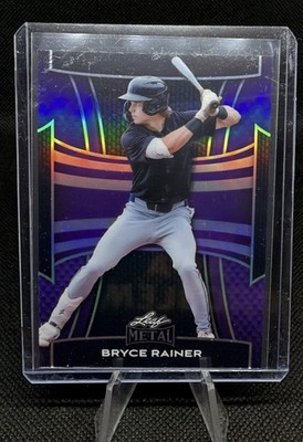 2025 Leaf Metal Purple #BA-BR1 Bryce Rainer AUTO (#'d 10/10)