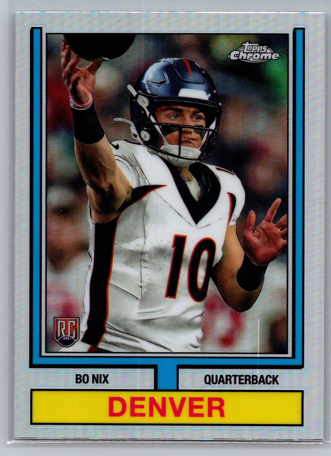 2024 Topps Chrome #74TF-4 Bo Nix 1974 Topps Football Refractor