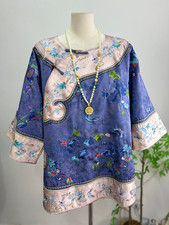 2025 new spring and autumn suit/Chinese Tang suit/round neck embroidered blouse