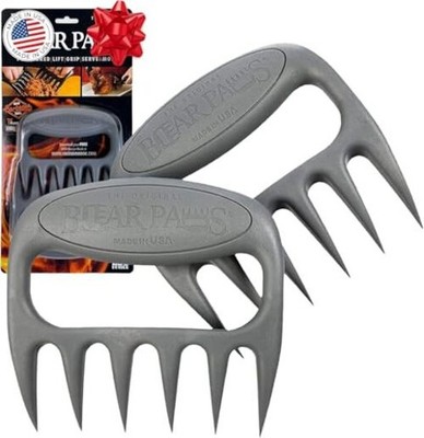 Meat Claws - The Original BBQ Meat Shredder Claws for Pulled Pork, USA Gray
