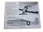 RARE - WW2 U.S NAVY ACE COMMANDER ALEX VRACIU SIGNED 10" x 8" PHOTOGRAPH