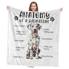 Mom Dog Theme Throw Blanket - Women's Gift, 50x60 Inches 50x60inch Dalmatian