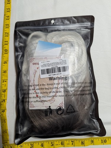 BESTUNG Peluca Larga Ombre Blanca con Flequillo Pelucas Largas Onduladas Blancas para Mujer Apariencia - Imagen 8 de 9