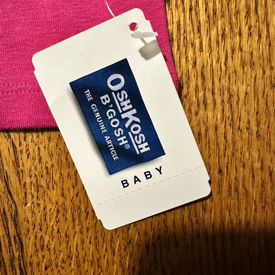 Camiseta Top De Colección Y2K Oshkosh BGosh Bordada Manga Larga Corazones Rosa 12 Meses Foto 4 de 4