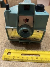 1950 Vintage Imperial Mark XII Flash 620 Film Box Camera Turquoise Blue Untested
