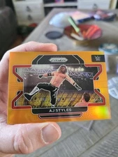 2022 Panini Prizm WWE Orange Prizm /99 AJ Styles #7