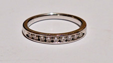 Tolkowsky 18ct White Gold 0.27ct 9 stone Diamond Half Eternity ring. Size M