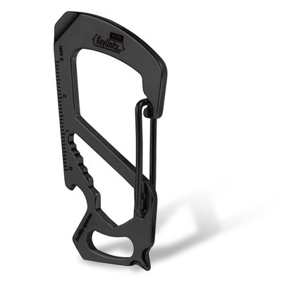 Carabiner Multitool 7-in-1 Stainless Steel Quick Release KS00 PVD Black KeyUnity