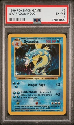 PSA 6 Gyarados-Holo 1999 Pokemon Game #6