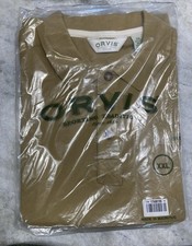 Orvis Mens XXL Polo Khaki Ran Short Sleeve Shirt New Unopened Package Orvis 2XL