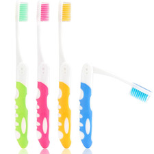 Travel Toothbrush, 4PCS Portable Travel Toothbrush Set,Mini Tooth Brush Built in