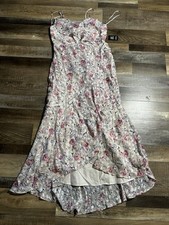 NWT Express Floral Print Ruffle Faux Wrap Dress Sz S