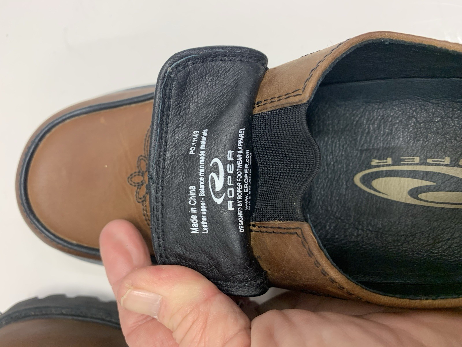 Roper Performance Ladies Leather Western Slip On … - image 5
