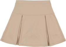 Girls School Uniform Sensory-Friendly Pleated Scooter Skirt with Undershorts, So