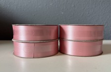 Pastel Pink Acetate Satin Ribbon Wide 7/8in X 15ft. 4 New Rolls. Berwick Offray.