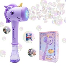 Automatic Purple Unicorn Bubble Machine Bubble Wand Toy