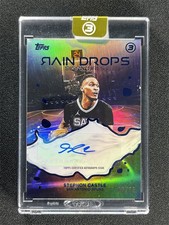 2025-26 Topps Three 3 Stephon Castle #RS-SCA Blue Rain Drops Signatures Auto /15