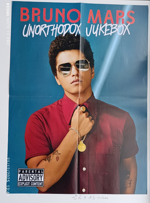 Poster 22*15 from Magazine Prind Ad  '' BRUNO MARS /UNORTHODOX JUKEBOX ''