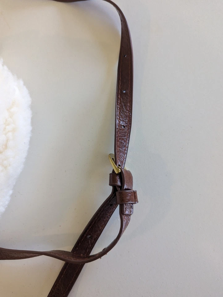 Bolso Bandolera Anthropologie Emma Convertible Cinturón Piel de Oveja Correa Sherpa Foto 2 de 4