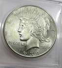 1934 P Peace Dollar - AU/UNC Slider - 90% Silver
