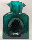 Heavy Green Blenko glass vase
