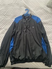 Dunlop black and blue half-zip windbreaker XL