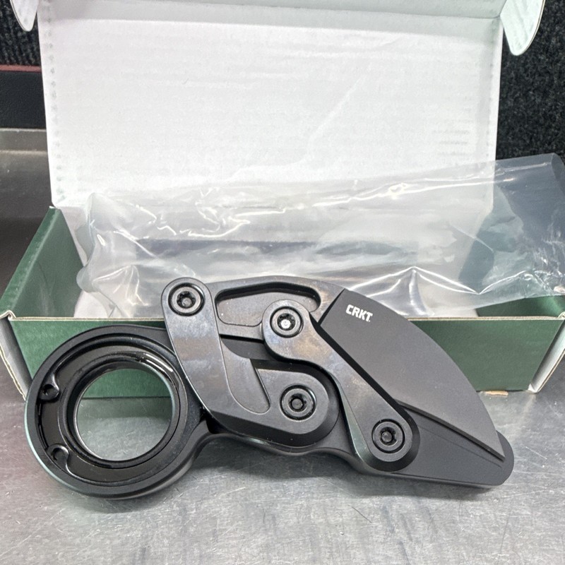 CRKT Provoke 4040 Karambit Folding Knife Black Plain Edge Lever Lock Clip