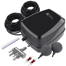 All-in-One Koi Pond Aerator for Outdoor Ponds up to 1500 Gallons, Pond Air Pu...