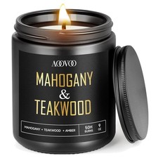 Duftkerze Männer Glas Mahagoni Teakholz 255g 50h Brenndauer