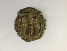 Bronze-Relief - Tafel - KREUZIGUNG  - 9,5  x  9 cm