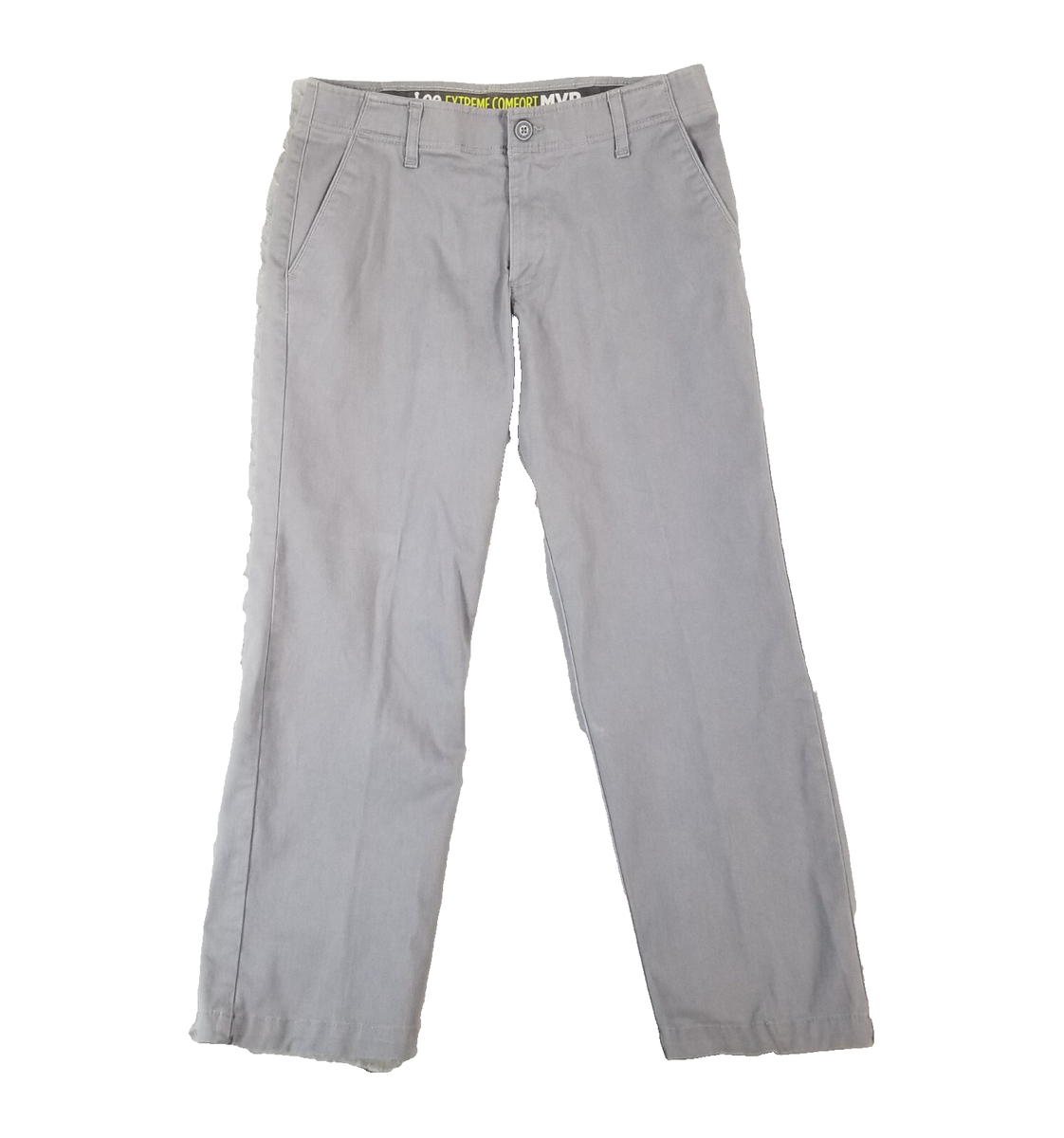 Lee Extreme Comfort MVP chino pants men's 33x29 Gray comfort waist flex  stretch