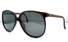 Vintage Viennaline 1332 Brown Oval Oversized Sunglasses Germany W/NEW LENSES 