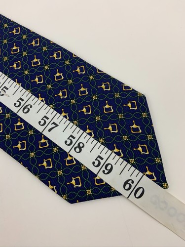 Fabris Venezia 100% Silk Canoe Navy Blue Necktie Tie Italy - Picture 7 of 7
