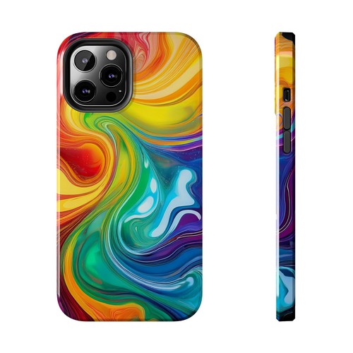 Vibrant Abstract Phone Case For iPhone & Samsung Galaxy, Colorful Swirl Design - 第 99/136 張圖片